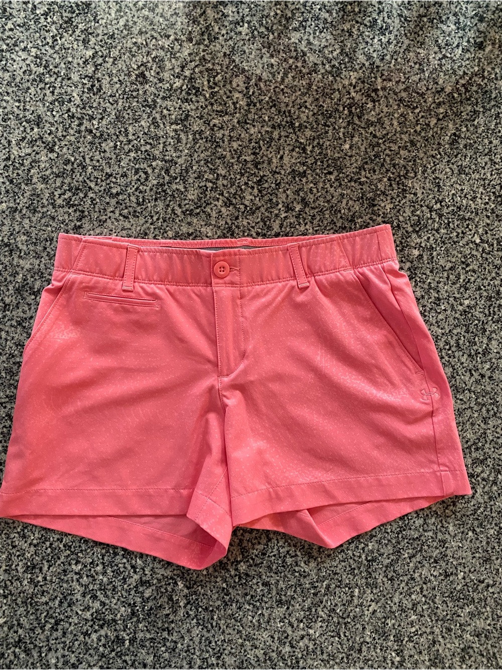 Under Armour NWOT Women’s Pink/Salmon Shorts Size 6 - Picture 8 of 10